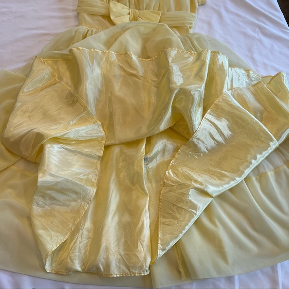 Vintage Pale Yellow Fit & Flare Spring Cocktail Union Made Dress Size 6 EUC - Picture 10 of 14